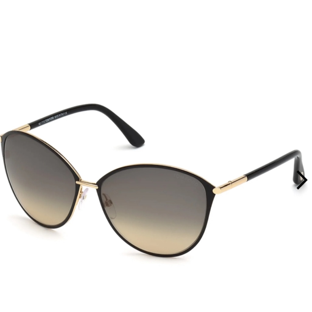 Tom Ford Penelope Rose Gold Gradient Lens Polarized Butterfly Sunglasses Cat Eye